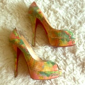 Christian Louboutin Troca Python Pixel Heels